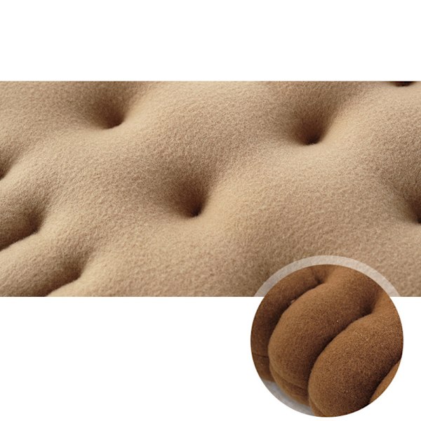 Stolesæde Pude Tyk Blød Elastisk Komfortabel Biscuit Form Plys Stolesæder til Kontor Spisestue Sofa Brun 40x45cm