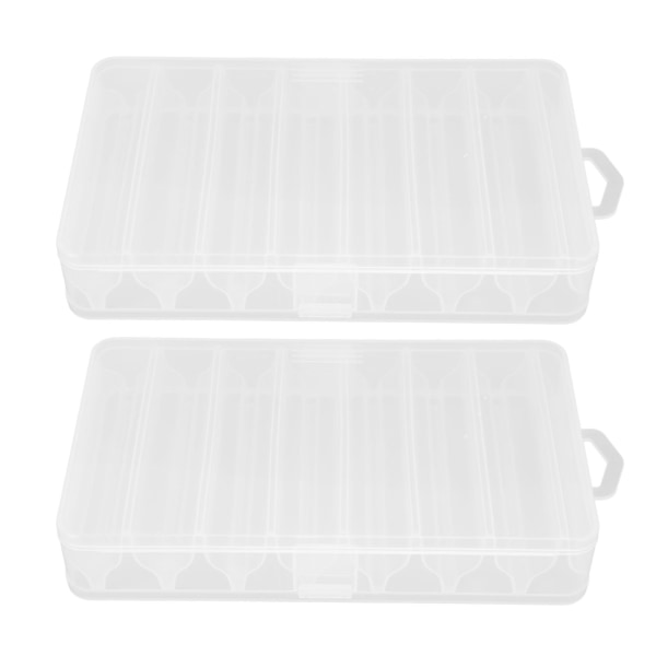 2 ST Fiskedrag Förvaringslåda Plast Genomskinlig Synlig Fiskedrag Bete Bläckfisk Jigg Krokar Tillbehör Förvaringsfodral Behållare för Utomhusbruk
