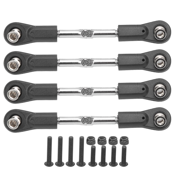 4 stk 77‑87 mm justerbar M4-skruestyringsservotrækstang forbindelsesstang til 1/8 RC-bil