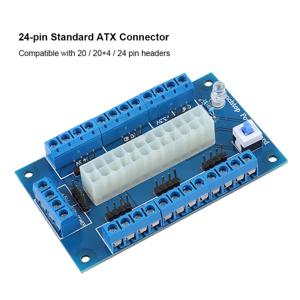24/20Pin ATX strømforsyning benktopp breakout-kortmoduladapter for datamaskin-PC