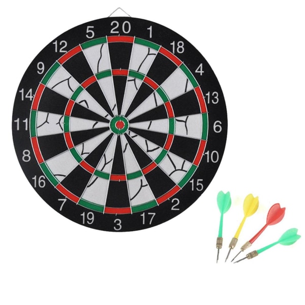 Tvåsidig darttavla darttavla för vuxna Två sidor flockande darttavla darttavla tillbehör