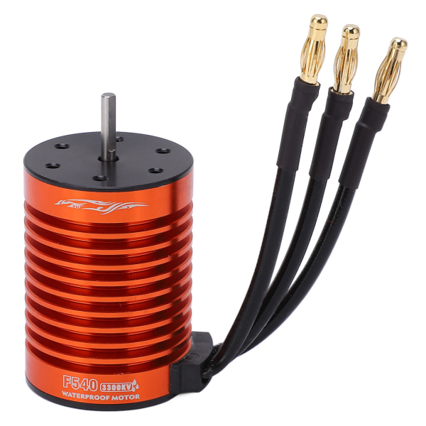 RC-harjaton moottori F540 3300KV vedenpitävä sisäinen kierto, 4-napainen 12-paikkainen anturiton 1/10 RC-auton harjaton moottori