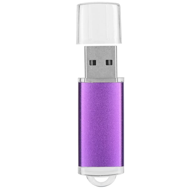 USB Flash Drive Transparent Cover Lilla Bærbar Memory Stick til PC Tablet2GB