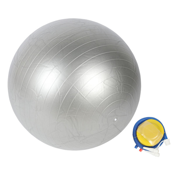 29,5 tums Träningsboll PVC Grå 150 kg Kapacitet Tjock Halkfri Fitnessboll med Snabbpump för Balans Graviditet