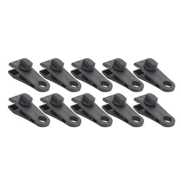 10 stk Teltclips Tarp Markise Instant Clamp Udendørs Camping Vindtæt fastgørelsesspænde Tilbehør
