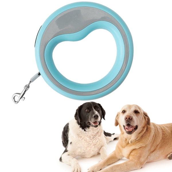 Automatisk Retraktil Hundkoppel Ergonomisk Tungt Arbetskoppel för Hund Katt Promenad Träning Blå