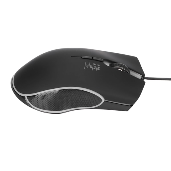 Kablet Mus 4 Farve Baggrundslys Gaming Chip USB Mus Ergonomisk 7 Knapper Computertilbehør til Win XP Sort