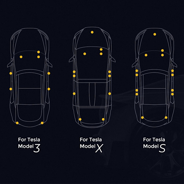 2 st Ultra Ljusa Interiör LED Lampor Kit Tillbehör Kompatibla för Tesla Model 3 S X Rosa Ljus