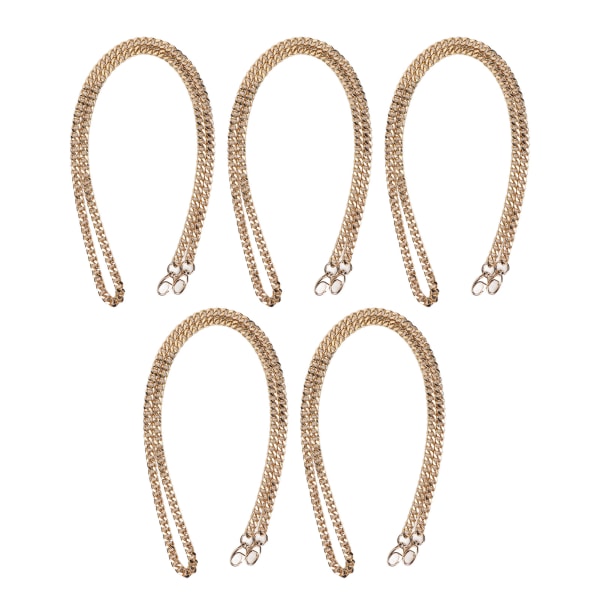 5 stk Smykkekæde Elegant Rustfast Farve Holdbar Metal Craft Chain til DIY Halskæder Armbånd Ankelkæder Guld