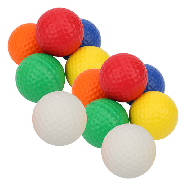 12 Stk Golf PU Bold Svamp Skumbold Forsyning Hvid Rød Orange Gul Grøn Blå