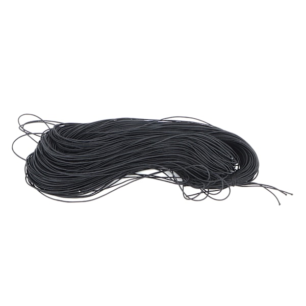 100m pyöreä elastinen nauha Tag Rope DIY rannekoru helmiköysi linjan lisävarusteet musta