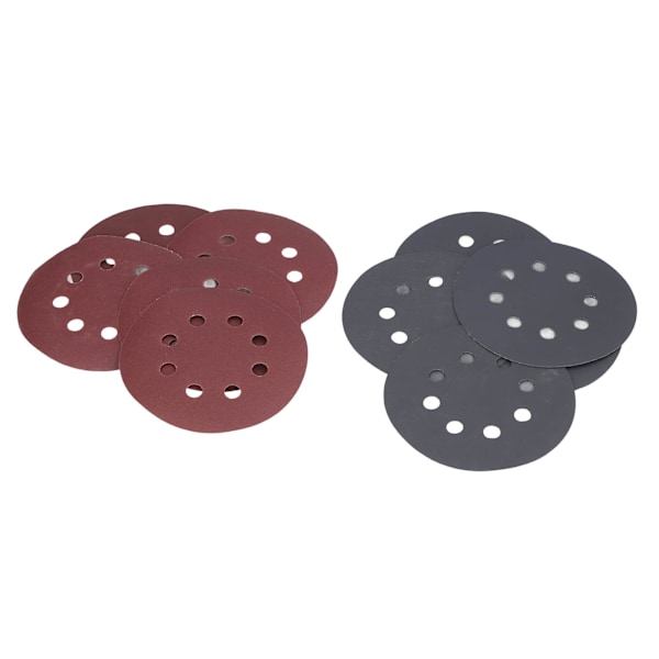 100 stk 5 tommers runde slipeskiver inkludert 80 180 240 320 400 800 1000 1500 2000 3000 korn runde slipepapir for lærvegg