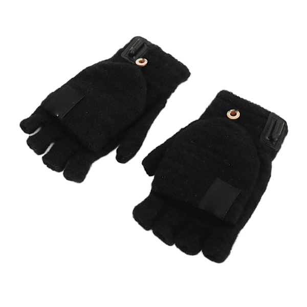 1 Par USB Oppvarmede Hansker Justerbar Temperatur Elektriske Oppvarmede Hansker for Ski Vandring Sykling 5V Svart