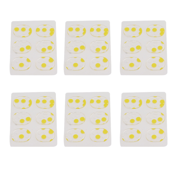 36 st Trumdämpare Gels Silikon Gel Pads Mjuka Trumdämpare för Trummor Cymbaler Tonkontroll Gula Vita Prickar