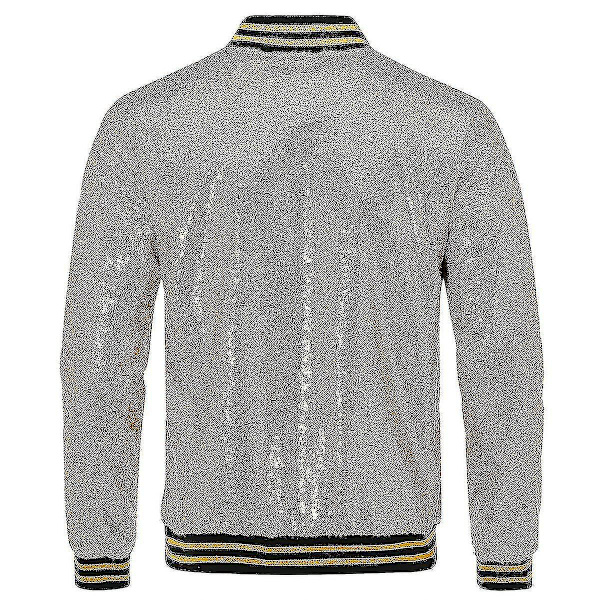 Herr Sequin Party Bomber Zipper Jacka L Guld