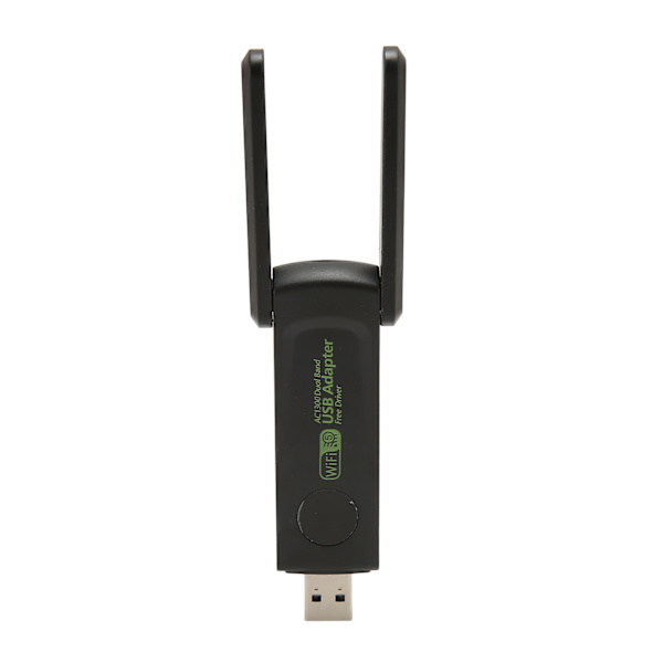 Trådløs nettverkskortadapter 1300 Mbps 2.4G 5G Dual Band Dobbel Antenne USB3.0 WiFi Adapter for PC