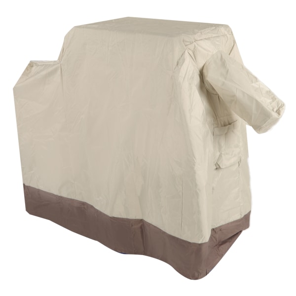 Grilltrekk 420D sølvbelagt Oxford-stoff Grilltrekk Vanntett Støvtett Utendørs Grilltrekk Beige Brun 104x68.5x124cm