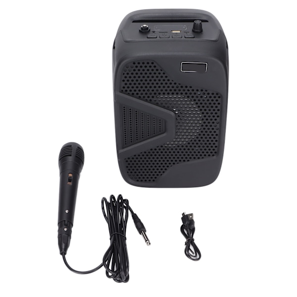 Bluetooth 5.0 Högtalare Mini Portabel LED Trådlös Högtalare med FM-radio för Karaoke Party