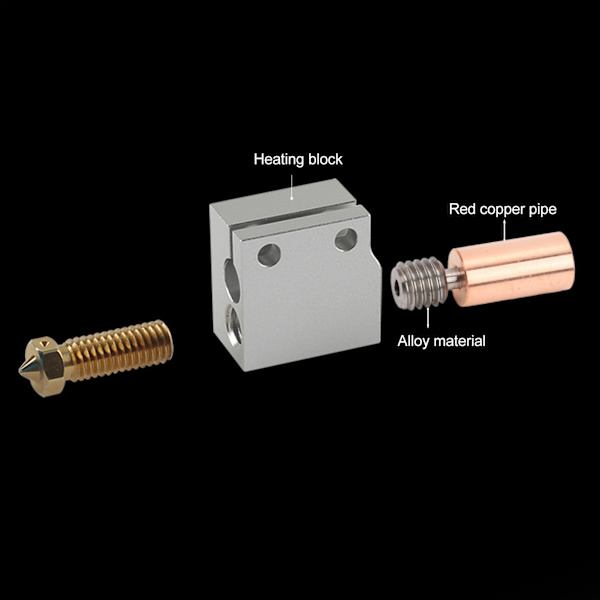 4st 3D-skrivare All Metal Heatbreak Professionell Kopparlegering Extruder Halsrörbyte för 3D-skrivare Tillbehör för Sidewinder X1