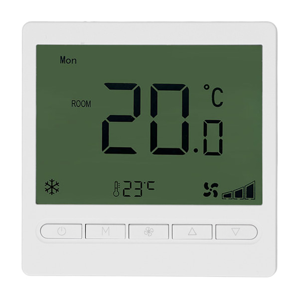 Smart fläktkonvektor termostat ABS LCD-skärm anti-interferens intelligent termostat för hem 220V
