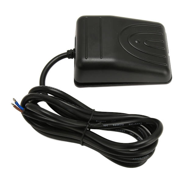 Fotomkopplare 16A 250V AC High Power Självåterställande Vattentät enkelfotpedalkontrollomkopplare med 6,6 fot kabel FS211W2S, 2-trådskärna