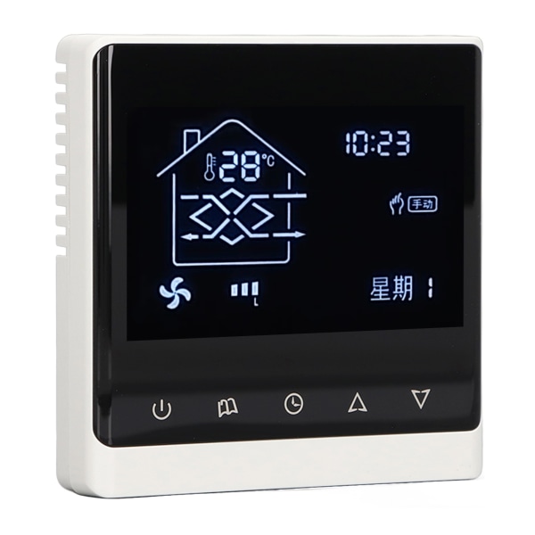 Temperaturkontroll for klimaanlegg med smart LCD-skjerm og fuktighetsvisning for boliger 180-260v