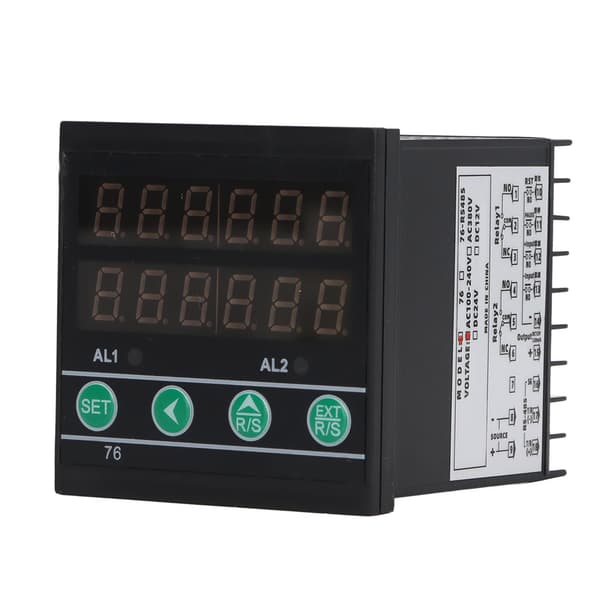 BERM 6-sifret multifunksjonell teller industriell samlebånd LED digital skjerm timer måler 100–240 VAC