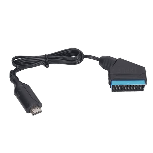 SCART til HD Multimedia Interface Konverter 720P 1080P SCART HD Multimedia Interface Konverter til VCR VHS DVD Sort