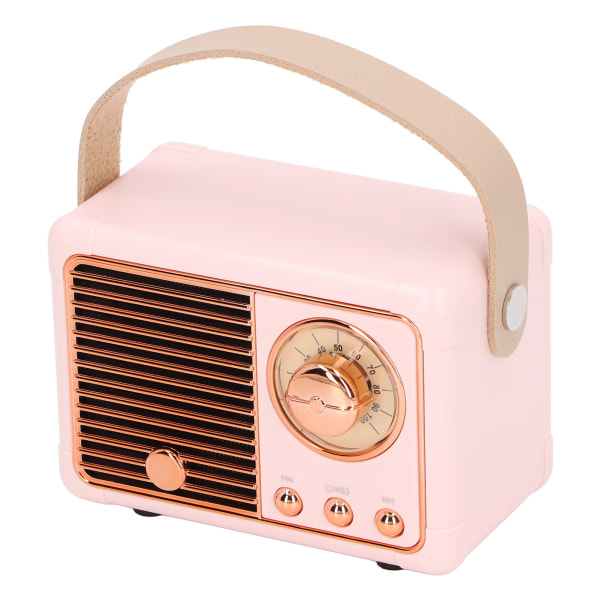 Bärbar Bluetooth högtalare Mini Kompakt trådlös Retro Support Radioprogram för utomhusbruk