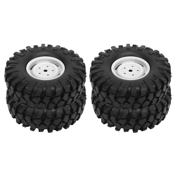 4st RC terrängfordonsdäck 1,9 tum Universal Gummi RC hjul och däck för RC terrängfordon klätterbil Vit