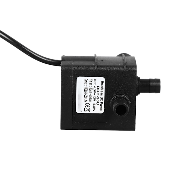 Liten Nedsänkbar Vattenpump Solcellsdriven DC-Batteridriven Cirkulerande Borstlös Minifontänpump för Akvarium
