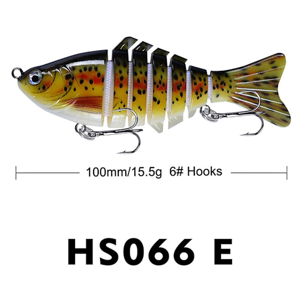 10 cm naturtrogna fiskedrag Multi simbeten Långsamt sjunkande hårt bete Fiskeredskap tillbehör