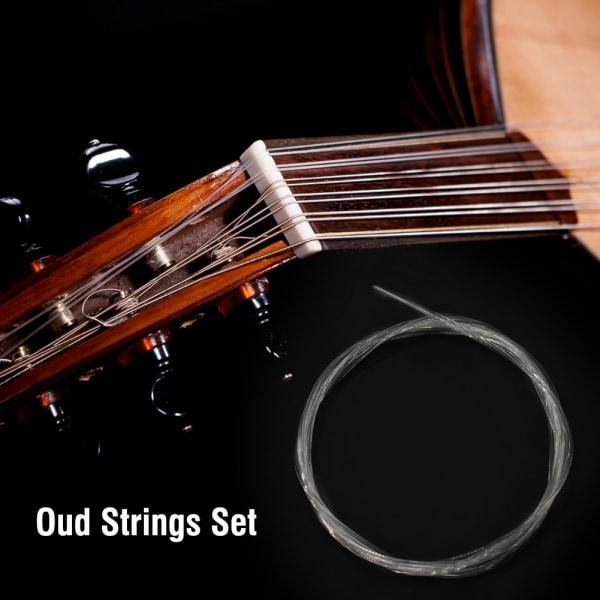 Klar Nylon Silverpläterad Kopparlegering Oud Strings Set Ersättningstillbehör (10 strängar)