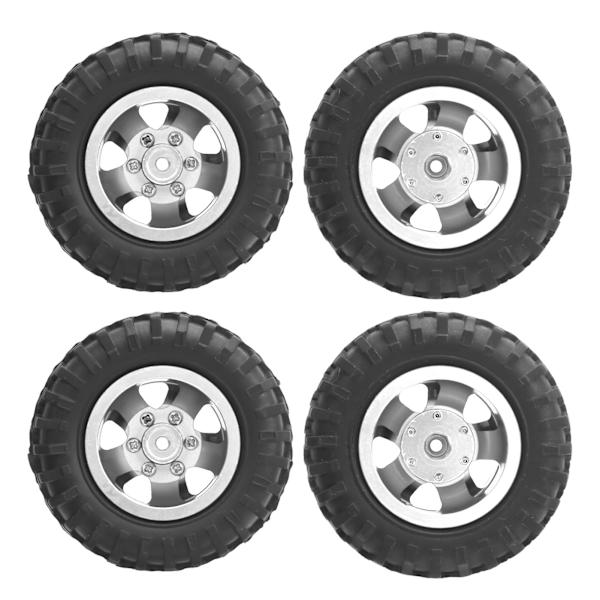 2 kpl RC-takarenkaan kaksoisrenkaan rengas, halkaisija 55 mm, sopii WPL D12 1/10 -kaukosäätimeen TruckSilver