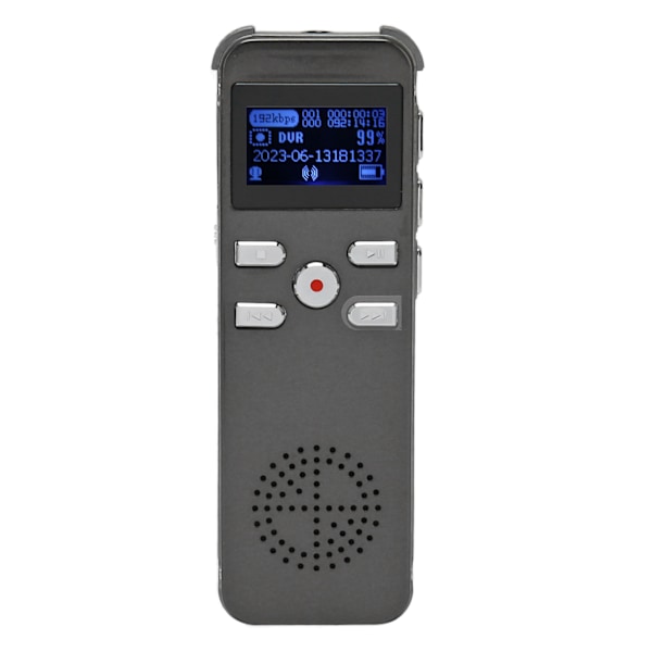 Digitaalinen Äänitallennin HD Melunvaimennus Virrankatkaisu Tallennus Ajanottava Äänitallennuslaite MP3-soitin 16G