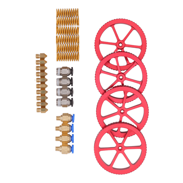 3D-skriver håndvridd nivelleringsmuttersett med MK8-dysefjær ekstruderkontakt Hot End-kontakt for Ender 3