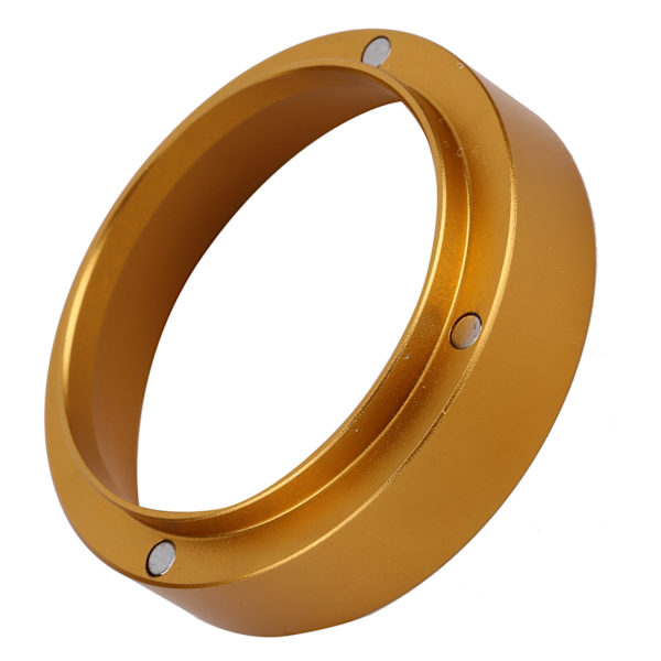 Aluminium Kaffe Doseringsring Doserings Funnel med Magnetisk Ersättning för Kaffemaskin Guld 51MM