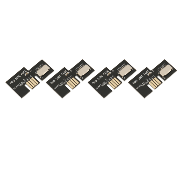 Konsol Micro Storage Card Adapter Spilkonsol Hukommelseskortlæser til GC SD2SP2 SDLoad SDL 4stk Sort