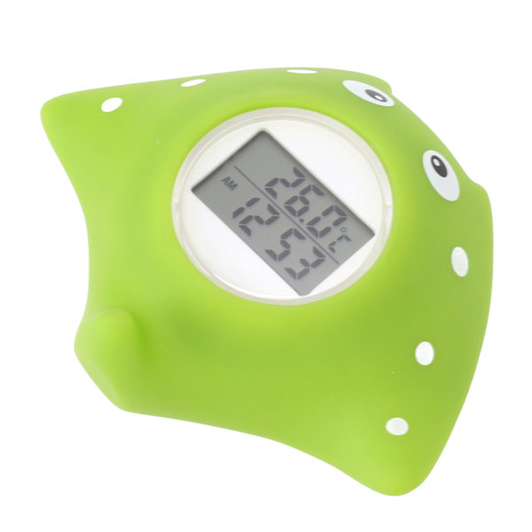 Babybadtermometer Alarm LCD-skärm Fiskformad Vattentät 0‑60 Grader Celsius Vattentemperaturtestare