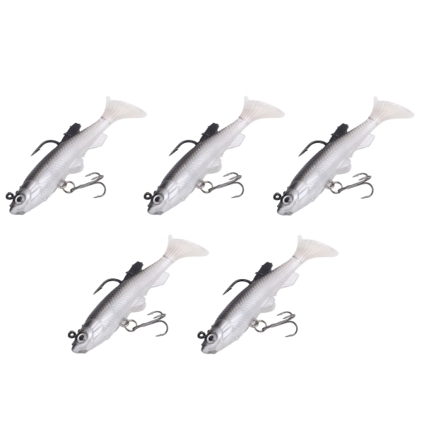 5kpl Soft Body Uppoava Swimbait T Tail Pehmeä PVC Basso Viehe Taimensyötti suolaisen veden makean veden kalastukseen