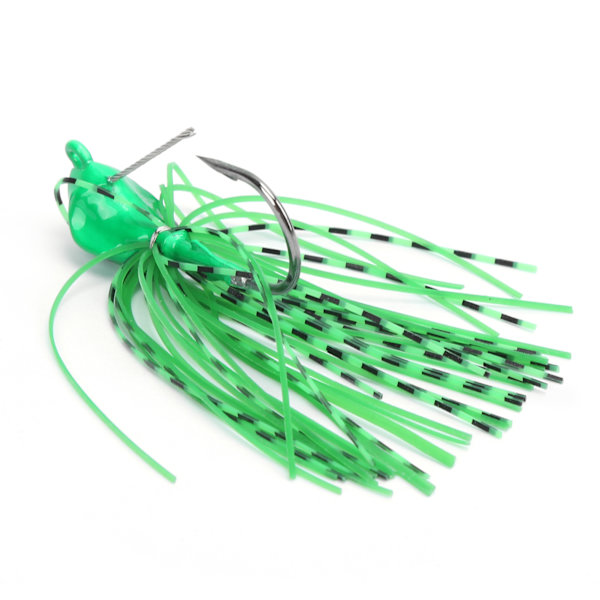 Willow Leaf Spinnerbait Anti-hengende bunnfiske lokke Spinner agn for fersk havabbor, grønn