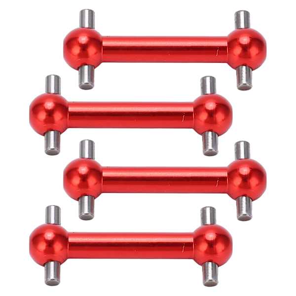 4 stk. Hundebensdrivaksel sæt i aluminiumslegering til Tamiya TT01 TT02 RC bil opgraderingsdele Rød
