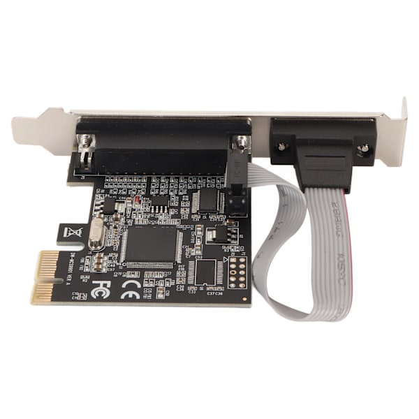 PCIe till RS232-expansionskort 9-pin seriell 25-pin parallellport Combo 2,5 Gbps PCIe Com Port Adapter för skrivare POS automation