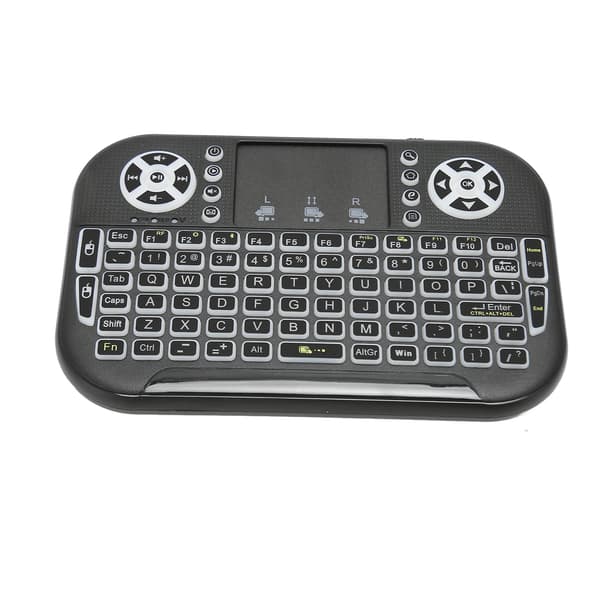Mini trådløst Bluetooth-tastatur med touchpad-understøttelse 2,4 GHz RF Multi Touch genopladelig håndholdt tastaturcontroller til pc