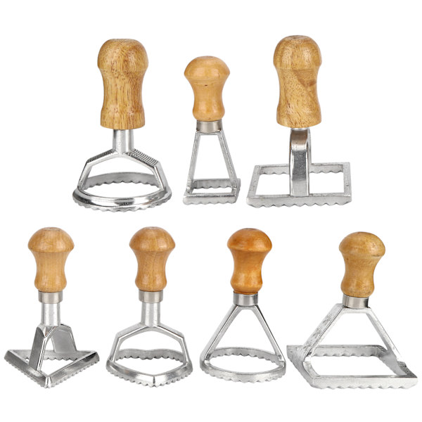 7PCS/Set Dumplingsformar DIY Kakor Kakor Bakverk Pasta Stämpel Press Skärare Maker Kökstillbehör