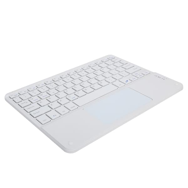 Trådløst Bluetooth-tastatur Touch Multi Function Eksternt computertilbehør Firkantet hætte 10in Hvid