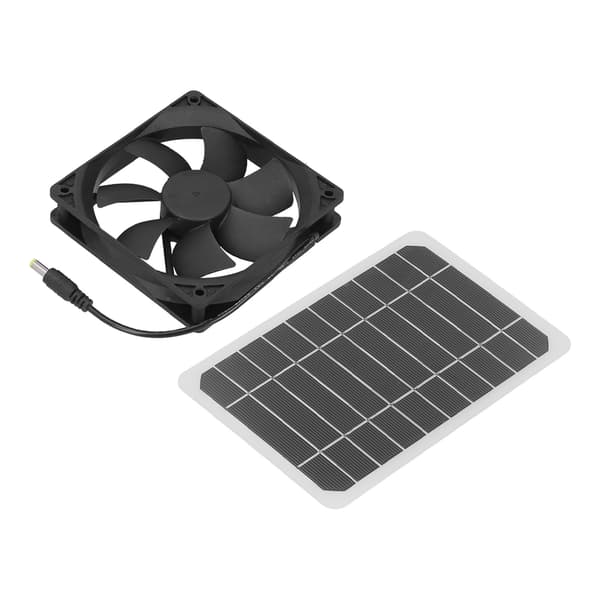6W solpanel med køleventilator Mini ventilator soldrevet udsugningsventilator til kæledyrshundehus