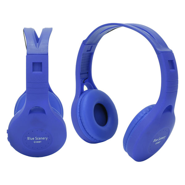G58 Bluetooth-headset för huvudmontering, Bluetooth 5.0, stereo, för sport (blå)