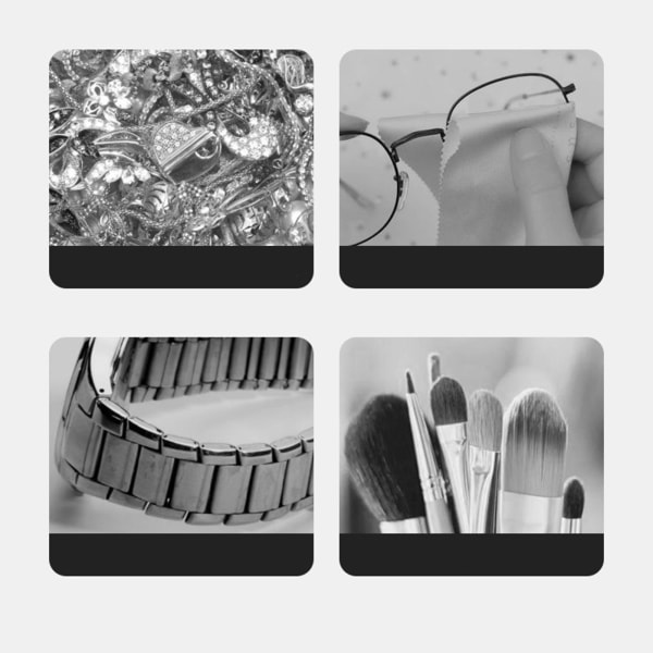 Smykke Cleaner Lille Bærbar Automatisk All Round Rengøring Høj Vibration PP Brille Cleaner til Husholdning