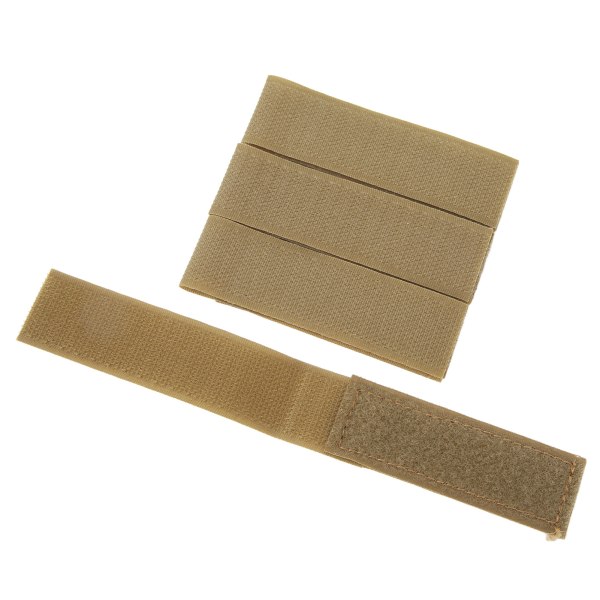 4 st Hook and Loop Patch Nylon Hook and Loop Molle Fästplatta för Träningsväst Jakt Skytte Spel Khaki